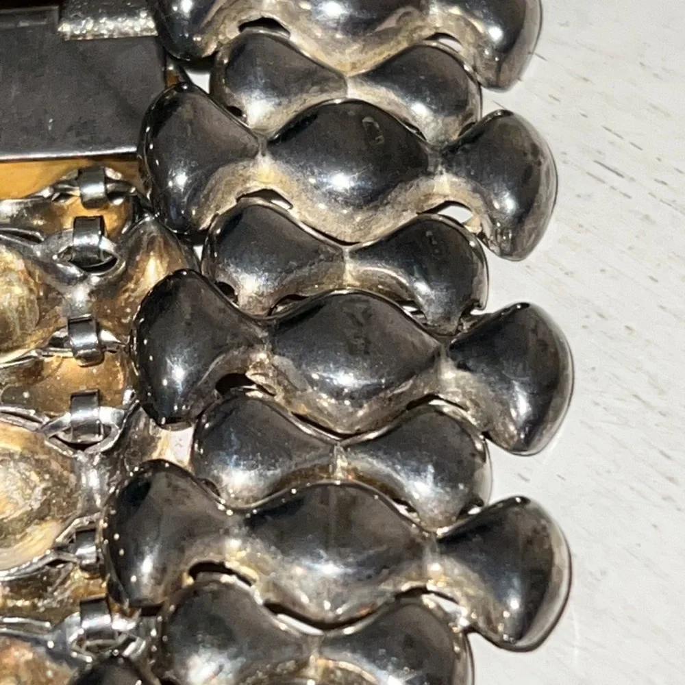 Rare Vintage Silver plate heavy link ladies belt 32”